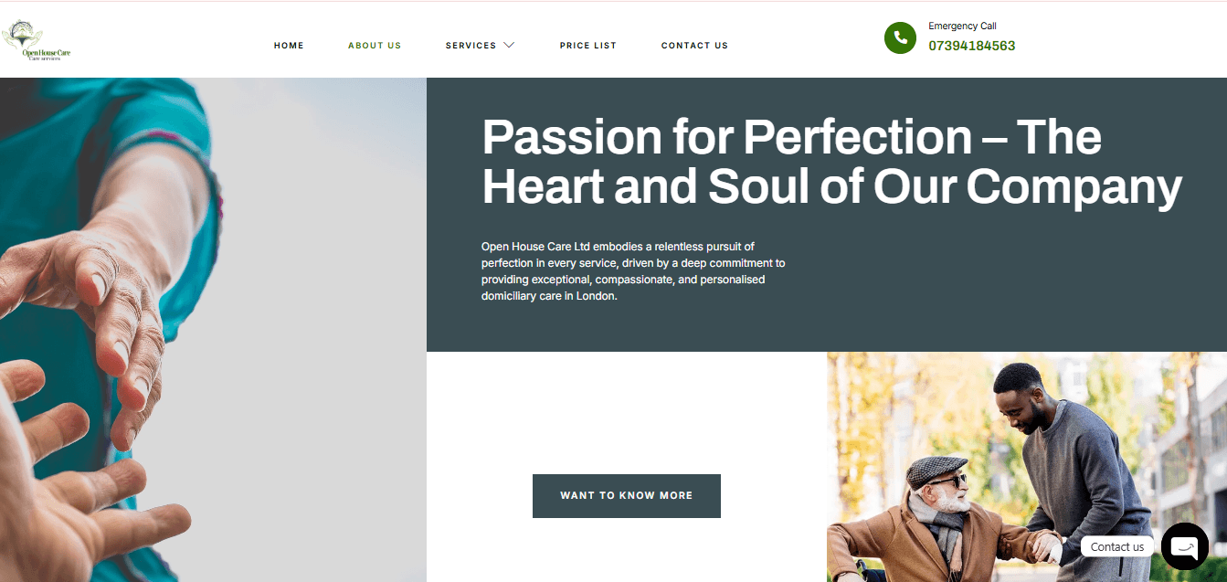 Open House Care – Healthcare & Domiciliary Care Website gallery image 3