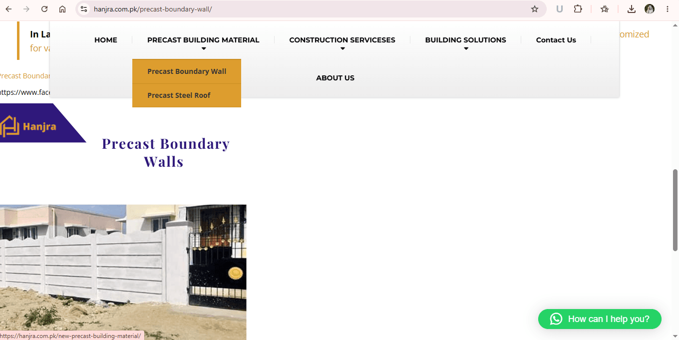 Hanjra Constructions – Construction & Precast Solutions Website gallery image 3