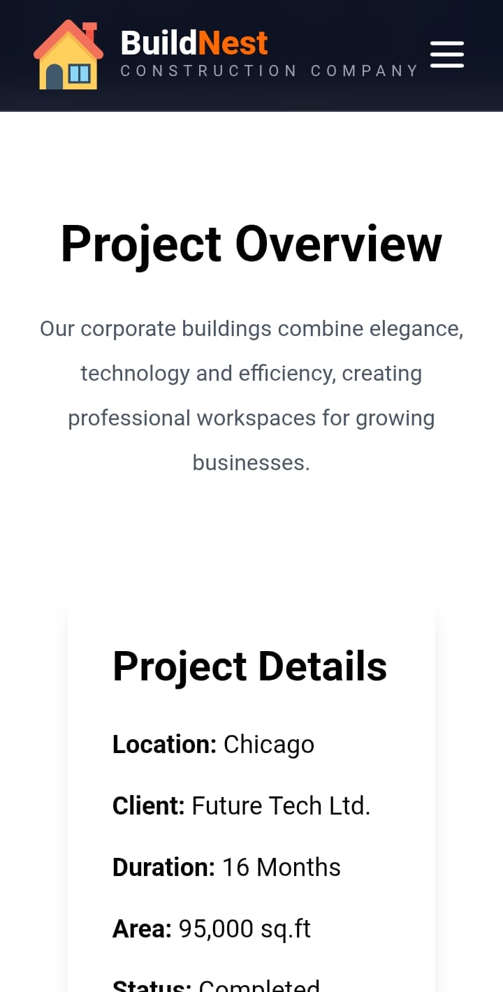 BuildNest – Modern Construction Company Website gallery image 5