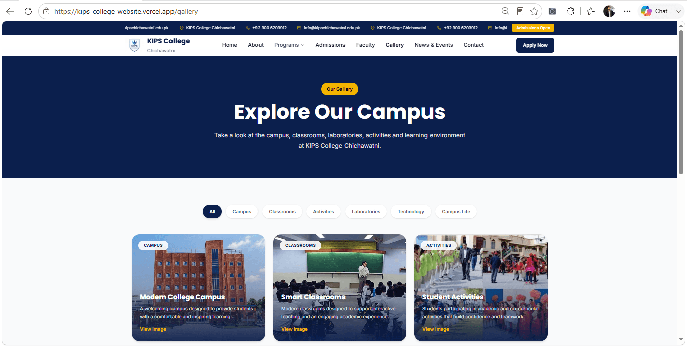 KIPS College Chichawatni – College Website gallery image 5
